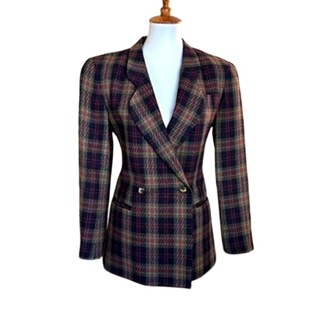 Vintage 90s The Limited Plaid Blazer Jacket XS